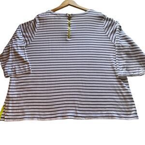 Tommy Hilfiger Striped 3/4 sleeve Tunic Top Size 2x Exposed zipper Stret…